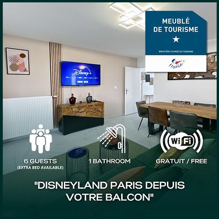 Le Chessy Disney - Logement Pour 6 A Disneyland Paris Avec Vue Sur Le Feu D Artifice Экстерьер фото
