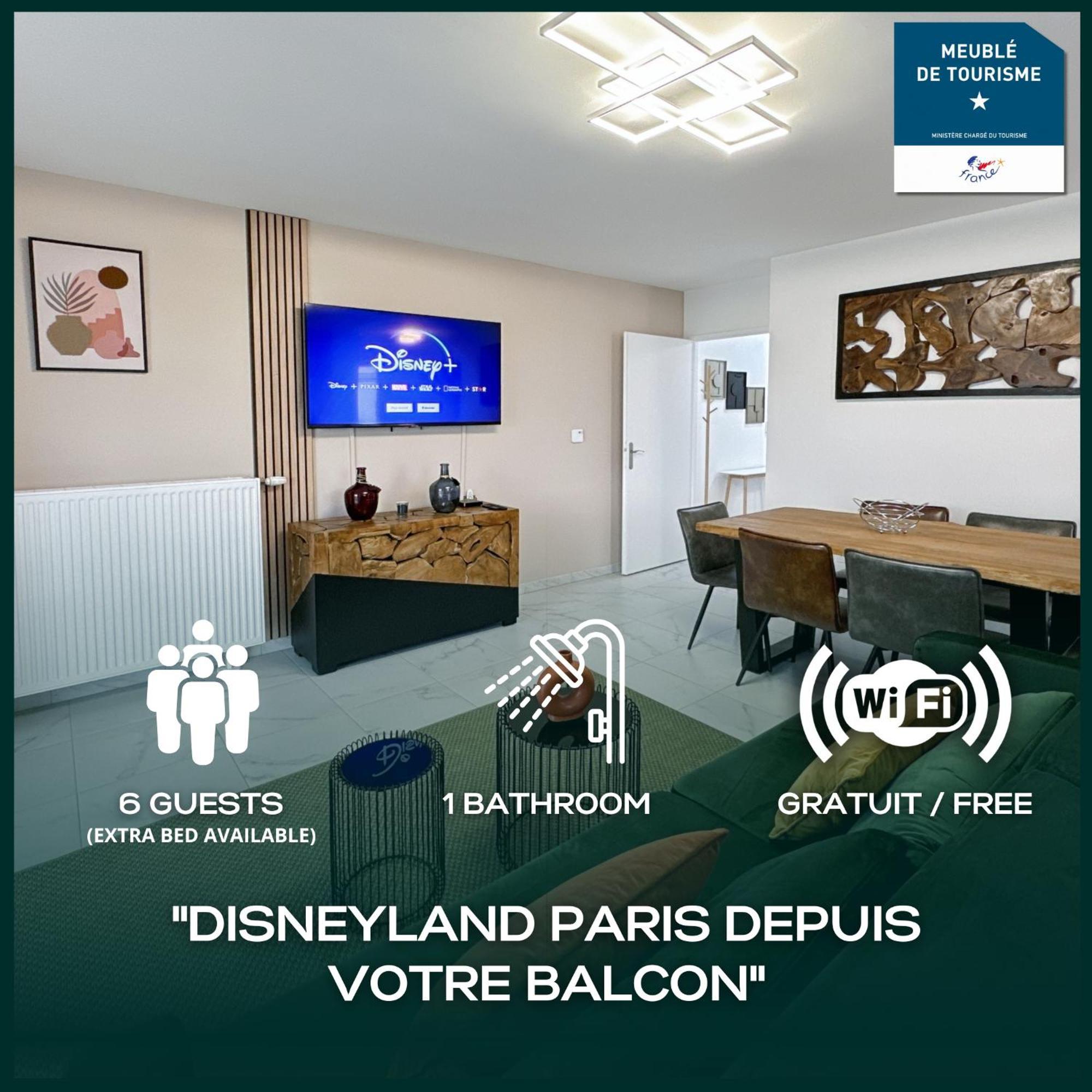 Le Chessy Disney - Logement Pour 6 A Disneyland Paris Avec Vue Sur Le Feu D Artifice Экстерьер фото